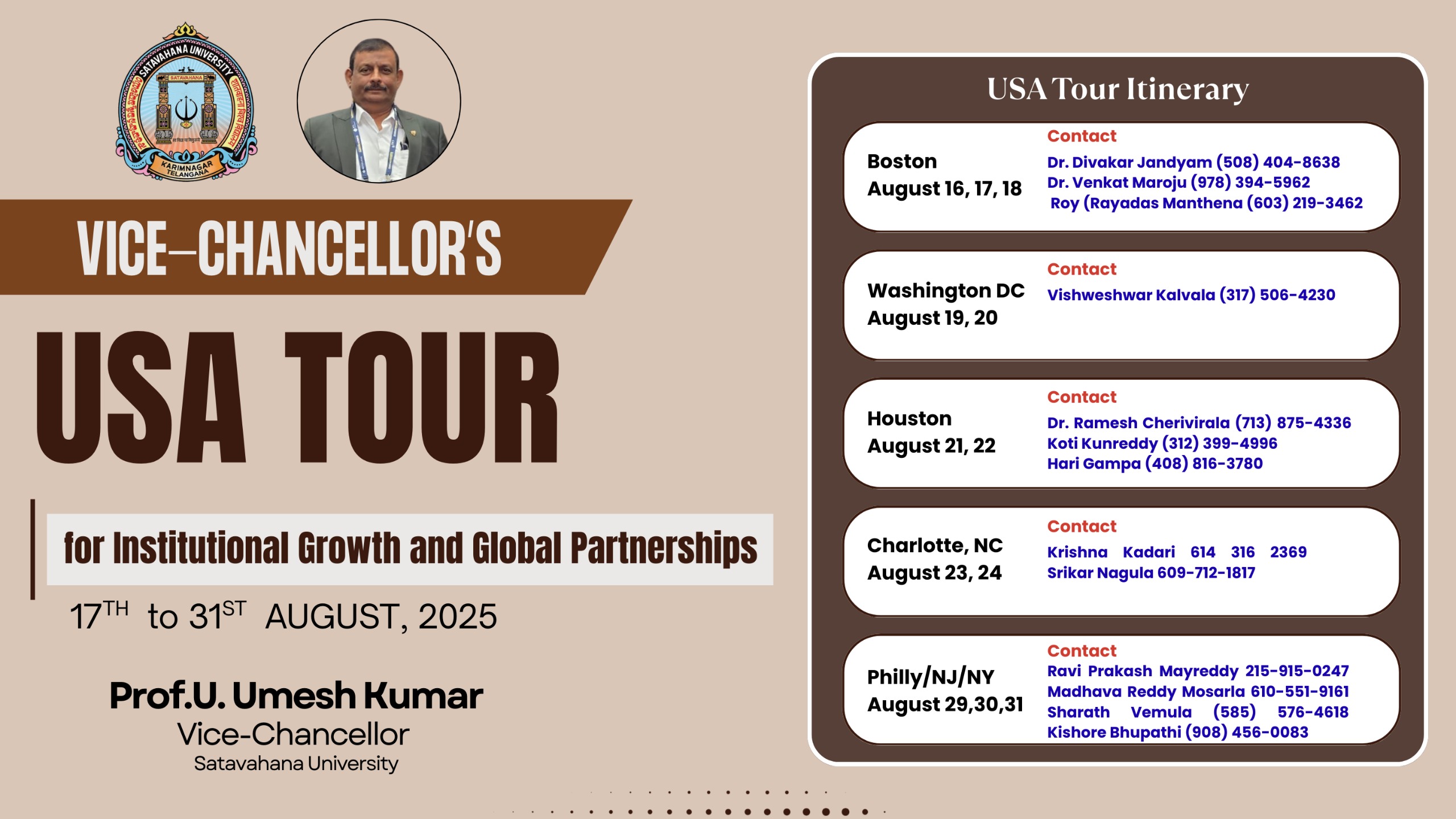 Vice-Chancellor's USA Tour